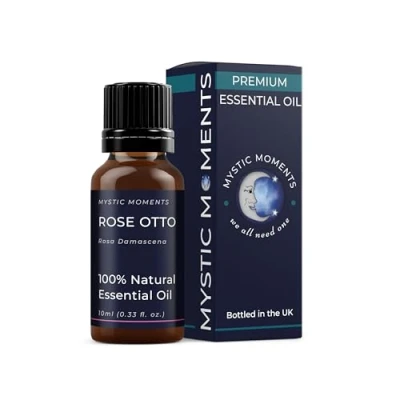 Image of Mystic Moments Rose Otto Essential Oil 10ml Natural for Diffusers, Aromatherapy &amp; Massage Blends Vegan GMO Free