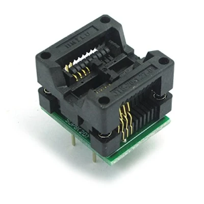 Image of DollaTek 200 208mils SOP8 to DIP8 IC Socket adapter OTS 20 1.27 01 for 25xx eeprom flash