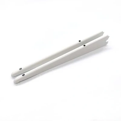 Image of Twin Slot Shelving Brackets White Heavy Duty Steel Bracket Pack of 2 320mm / 32cm