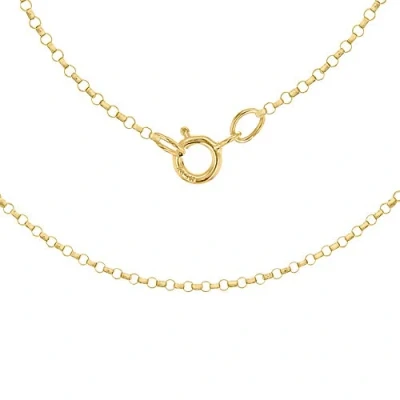 Image of Carissima Gold Women&#039;s 9 ct Yellow 0.8 mm Diamond Cut Curb Chain Necklace of Length 46 cm/18 Inch