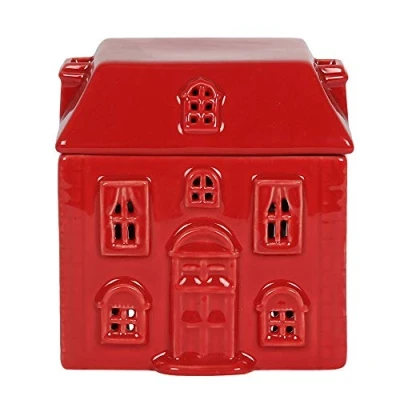 Image of Tech Island Wax Burner, Ceramic House Oil Burne, Melt Burners, Melts, Aromatherapy Diffuser, Essential For Diffusers Home Decor, Room Décor (Red)