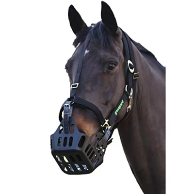 Image of Shires MJ Ainge and Co Ltd Greenguard Headcollar in Black to be used with Muzzle Pony,