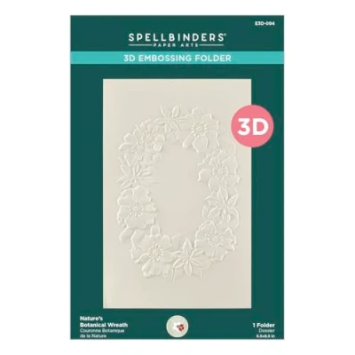 Image of Spellbinders E3D 094 Nature&#039;s Botanical Wreath 3D Embossing Folder from The Garden Collection by Susan Tierney Cockburn