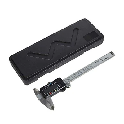 Image of ZENO Vernier Calipers Digital Caliper Measuring Tool 150mm 0 6&quot; Inch/Mm Conversion Stainless Steel Precision Adjustment Depth Gauge