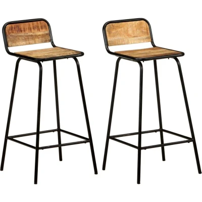 Image of vidaXL Bar Chairs 2 pcs Solid Mango Wood