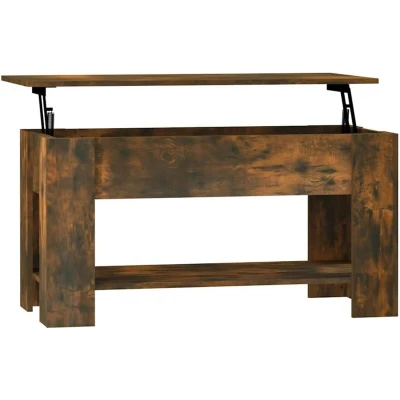 Image of vidaXL Coffee Table Smoked Oak 101x49x52 cm Engineered Wood