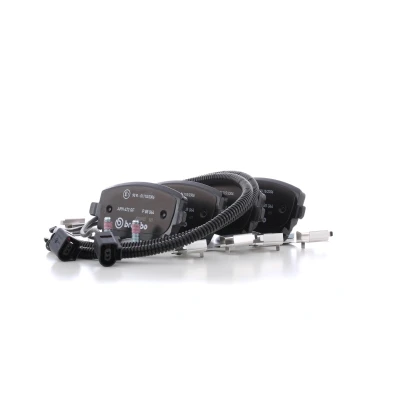 Image of 4F0698451K brake pad set BREMBO P 85 064 incl. wear warning contact with caliper screws accessories BENTLEY: Continental GTC