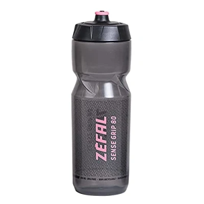 Image of ZEFAL Unisex&#039;s Sense Grip 80 Water Bottle, Black/Pink, 800ml
