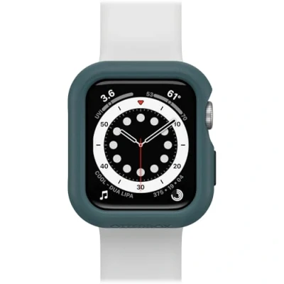 Image of OtterBox All Day Watch Bumper for Apple Series SE (2nd/1st gen)/6/5/4 44mm, Shockproof, Drop proof, Sleek Protective Case Watch, Guards Display and Edges, Green/Blue
