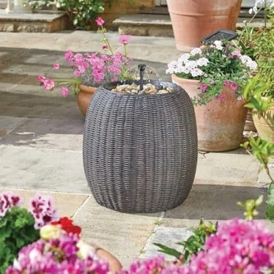 Image of Smart Solar Garden WaterWeave Fountain Ornament, 1170960