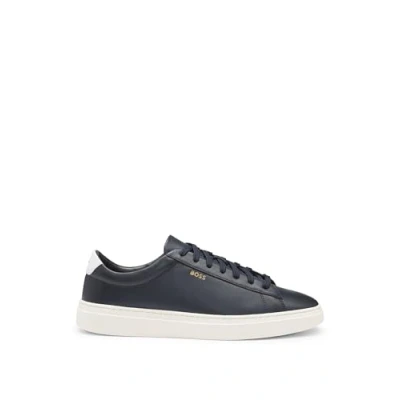 Image of BOSS Kieran Trainers, Men&#039;s, Size: 10, Dark blue ten Leather