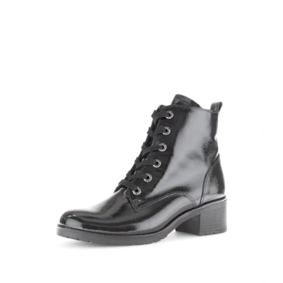 Image of Gabor Women&#039;s Lace Up Ankle Boots, Moderate Extra Width (G), Black 97, 4 UK