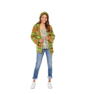 Image of King Cole Ladies Chunky Knitting Pattern Sweater, Cardigan &amp; Hat (6074)