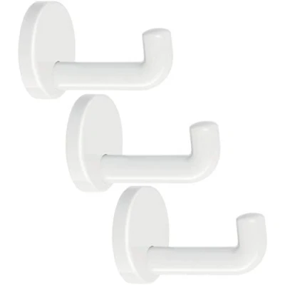 Image of vasalat HEWI Wall Hooks Depth 100 mm Set of 3 Polyamide Pure White