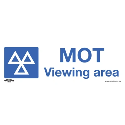 Image of Worksafe Warning Safety Sign MOT Viewing Area Rigid Plastic