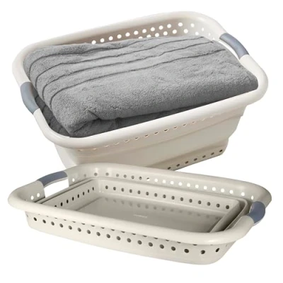 Image of Tower Collapsible Laundry Basket Latte