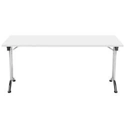 Image of Allegro Folding Table 1600x800 Chrome Frame White top Ref OUFT1680CRWH