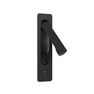 Image of Keta USB Matt Black Reading Light Astro