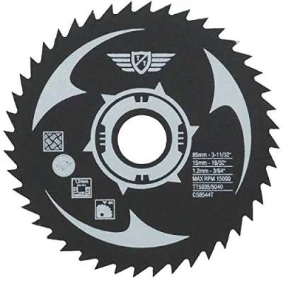 Image of 1 x Topstools CS8544T 85mm 44T 15mm Bore HSS Saw Blades Compatible with Worx, Bosch, Makita, Ryobi, Rockwell and Many Others