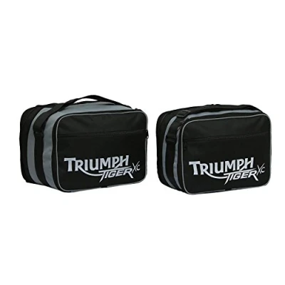 Image of GREAT BIKERS GEAR Triumph Tiger 800/800Xc White Printed Pannier Liner Inner Luggage Bags