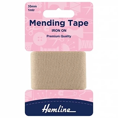 Image of Hemline H698/WHT White Iron On Mending Tape 38mmx100cm