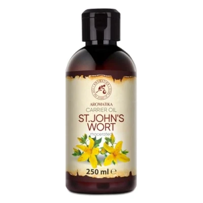 Image of St. John&#039;s Wort Oil 250 ml Pure &amp; Natural Cosmetic Carrier Base Body Care Hair Relaxation Massage Spa Aromatherapy