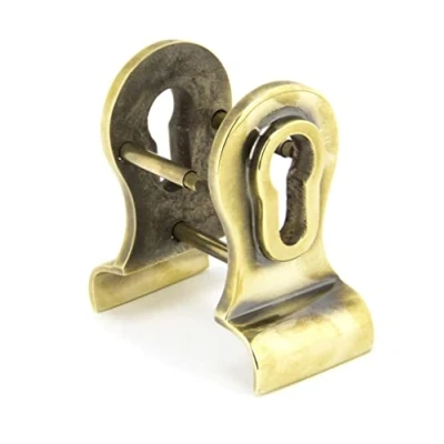 Image of From The Anvil Aged Brass 50mm Euro Door Pull (Back to Back fixings)