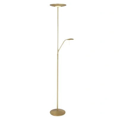 Image of Zodiac Led Mother &amp; Child Lamp Brass Brushed, Plastic Matt