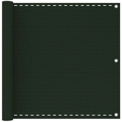Image of vidaXL Balcony Screen Dark Green 90x400 cm HDPE