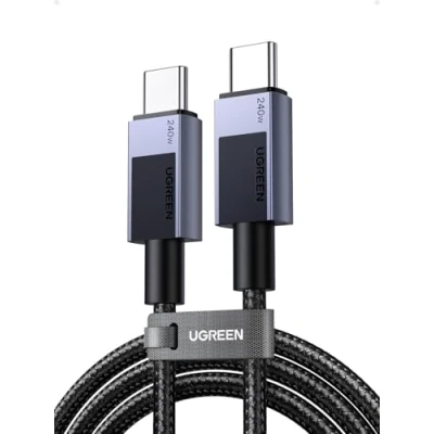 Image of UGREEN 240W USB C to Cable PD 3.1 Charger Fast Charging Type Lead Compatible with Macbook Pro M3/Air, iPad 2024/Air 6, HP EliteBook, iPhone 16/15, Galaxy S24 Ultra, 2M
