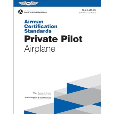 Image of Airman Certification Standards: Private Pilot Airplane (2025): Faa S Acs 6c (Asa Acs)
