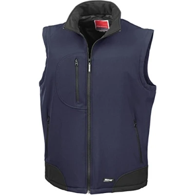 Image of Result R123A Softshell Bodywarmer Navy/Black, Large