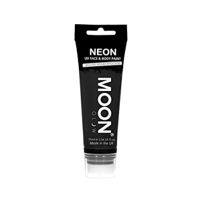 Image of Moon Glow Supersize 75ml Neon UV Face &amp; Body Paint Black with sponge applicator