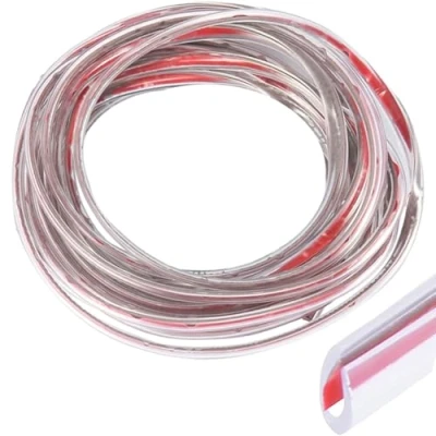 Image of car door seal protector, CTRICALVER 5M Transparent edge Protector Strip U shaped protection Fit for SUV Sedan MPV and Most Models