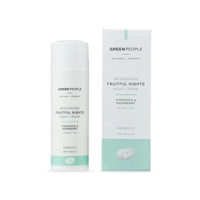 Image of Natural &amp; Organic Night Moisturiser for Face Rosehip Dry, Normal Combination Skin Green People Fruitful Nights Cream 50ml Paraben Free Ethyl Alcohol Cruelty Vegan