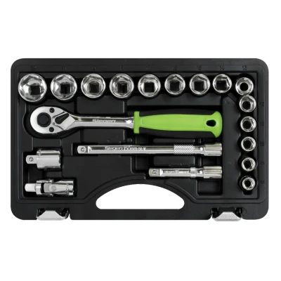 Image of Siegen Socket Set 19pc 3/8&quot;Sq Drive Metric