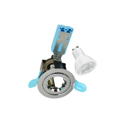 Image of Ansell iCage GU10 downlight with Aurora 5W 4000K Non Dimmable Chrome Adjustable