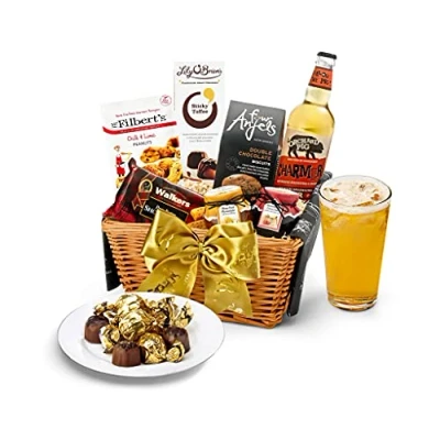 Image of Luxury Cider Gift Set Windermere Hamper with Somerset Cider, Shortbread, Chocolates, Jam &amp; Marmalade Gifts for Birthdays and Celebrations, from Regency Hampers