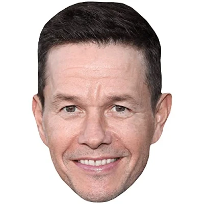 Image of Mark Wahlberg (Stubble) Celebrity Mask, Flat Card Face, Fancy Dress Mask