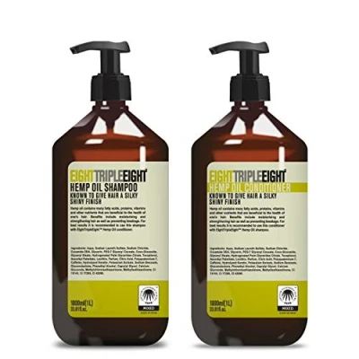 Image of Eight Triple Hemp Oil 1x Shampoo &amp; Conditioner 1L For Silky Shiny Hair