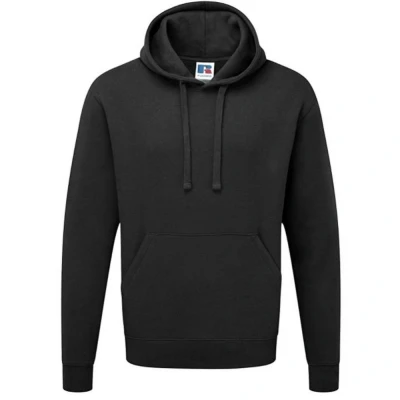 Image of Russell Athletic Colour Mens Hooded Sweatshirt / Hoodie (Black) Size Large