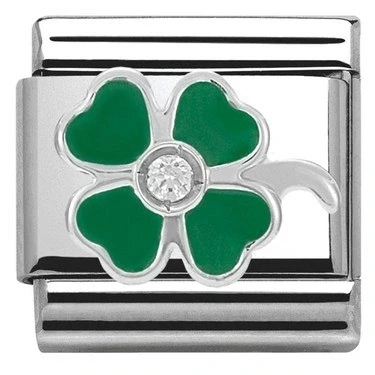 Image of Nomination Green Clover Charm