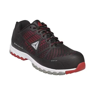 Image of DELTA Plus DSPORSPNR47 SPORT S1P SRC Mesh/Polyurethane Shoes HRO Black/Red, Size 42