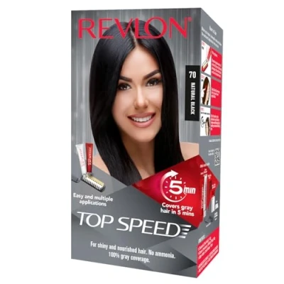 Image of Revlon Top Speed Hair Color Woman, Natural Black 70