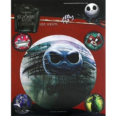 Image of Pyramid International Nightmare Before Christmas (Characters) Vinyl Stickers, Paper, Multi Colour, 10 x 12.5 1.3 cm
