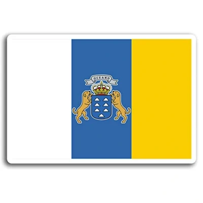 Image of 2 x 10cm Canary Islands Flag Travel Vinyl Stickers Sticker Laptop #19586 (10cm Wide)