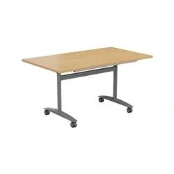 Image of Allegro Tilting Table 1600x700 Oak Top and Silver/Ref OTT1670SVNO