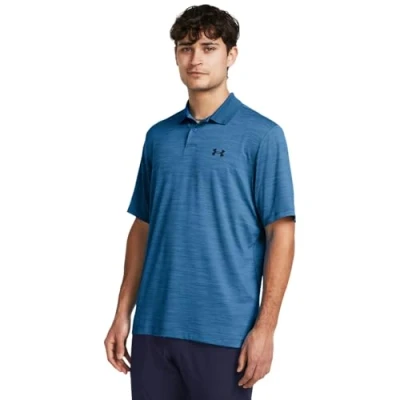 Image of Under Armour Mens Performance Polo Shirt Sports Top Photon Blue XXL