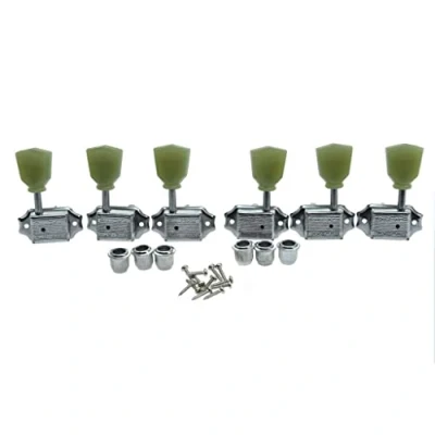 Image of Wilkinson Chrome 3x3 Deluxe Vintage Tuners Guitar Tuning Keys Machine Head with Split Post for Les Paul