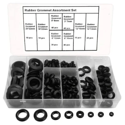 Image of Fasizi 200pcs Rubber Grommet Set Harness Wire Gasket